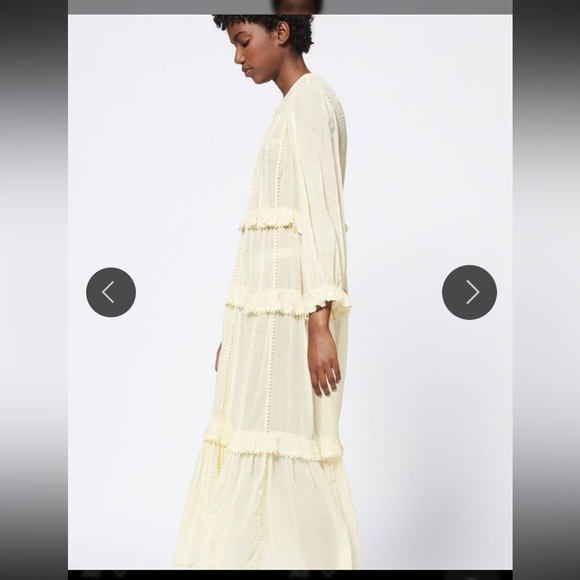 EUC Isabel marant étoile ABONI EMBROIDERED COTTON-VOILE MAXI DRESS NO FLAWS - Picture 7 of 8